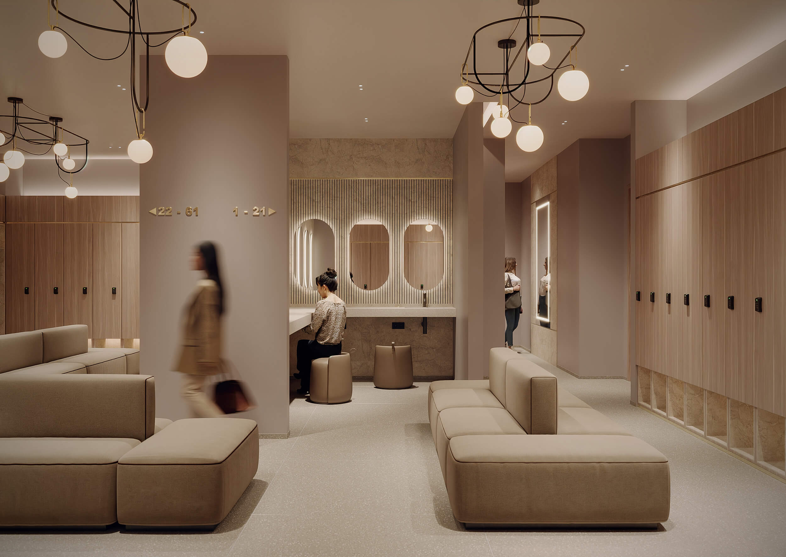 Premium locker room