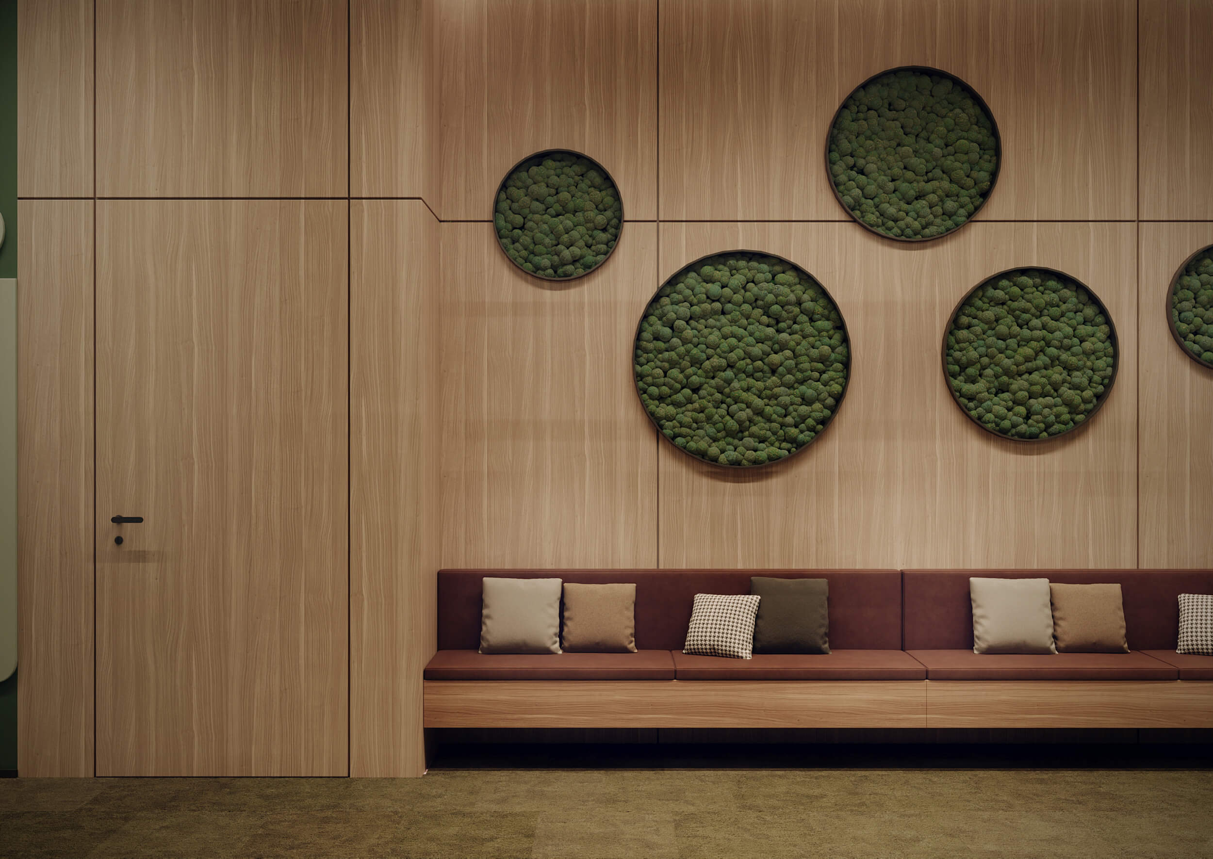Club corridor and wellness area