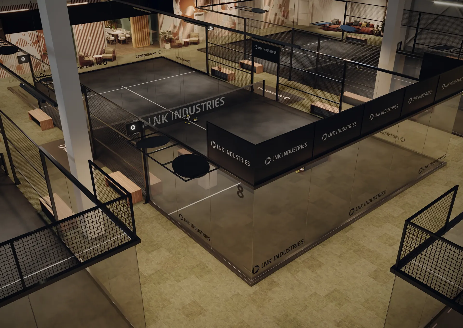 Black padel courts